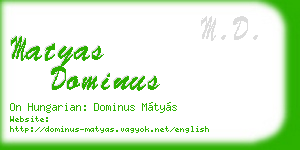matyas dominus business card